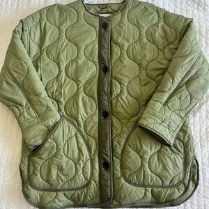 Abercrombie & Fitch Womens Quilted Liner Jacket Oversized